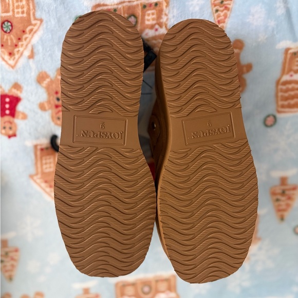 Joyspun Women's Faux Fur Convertible Clog Slippers New Size 9 Suede Platform - Picture 6 of 10